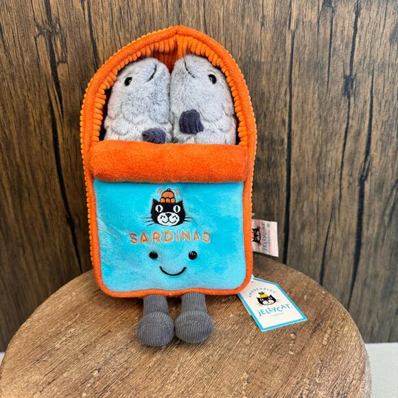 Jellycat Sardine Tin FAST SHIP NEW Jellycat Sardines - Picture 2 of 8